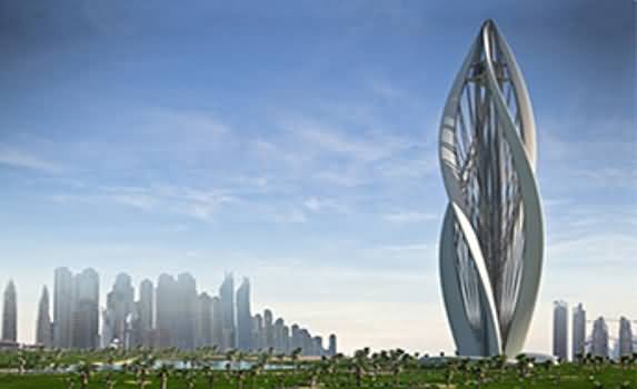 تنوي دبي الى إنشاء برج جديد في حديقة زعبيل على شكل الزهرة المتفتحة سيطلق عليه برج المزهرة.