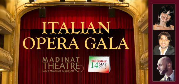 مسرح مدينة جميرا يحتضن حفل أوبرا غالا الإيطالي خلال شهر ماي 2015