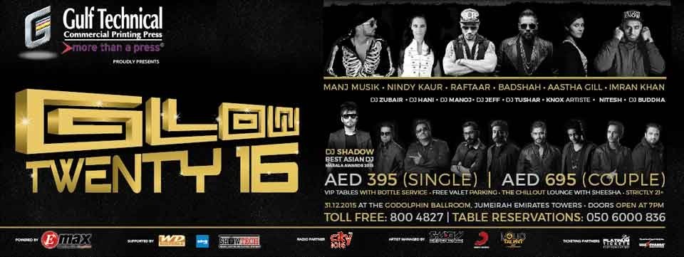 حفل غلو توينتي 16 خلال ليلة رأس السنة 2016 في دبي