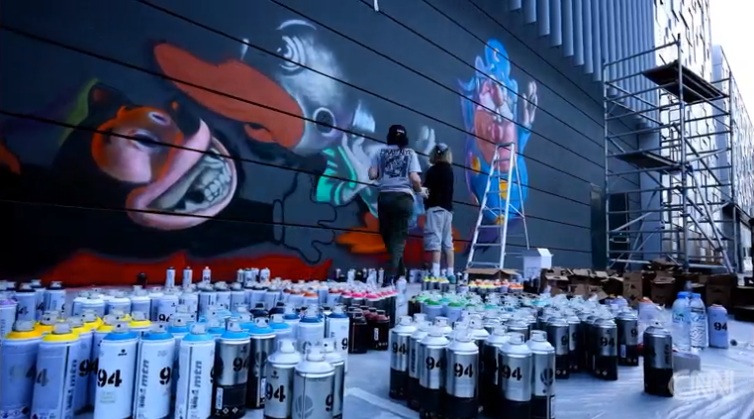 بالفيديو .. مشروع جدران دبي لفن الغرافيتي