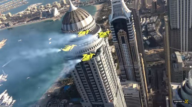 بالفيديو .. مغامرة التحليق بأجنحة نفاثة في سماء دبي