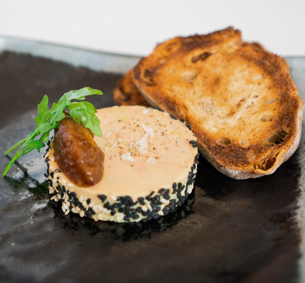 Terrine of foie gras, quince chutney, sesame seeds – La Cantine
