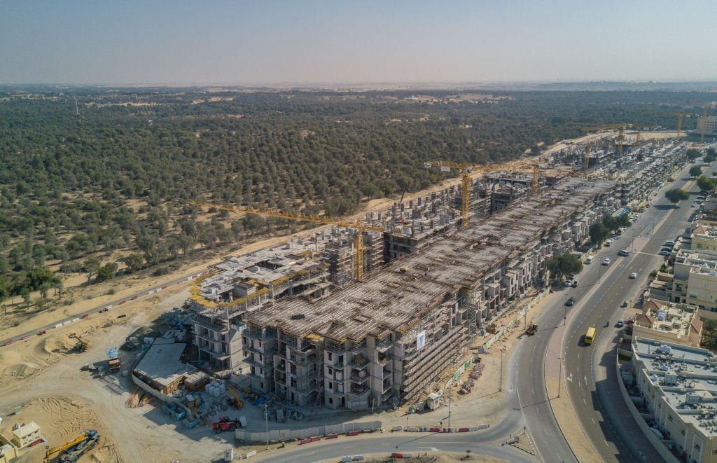 View of the Mirdif Hills construction
