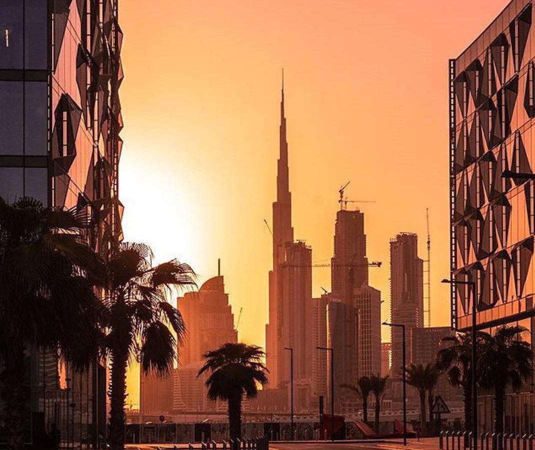 غروب الشمس في دبي