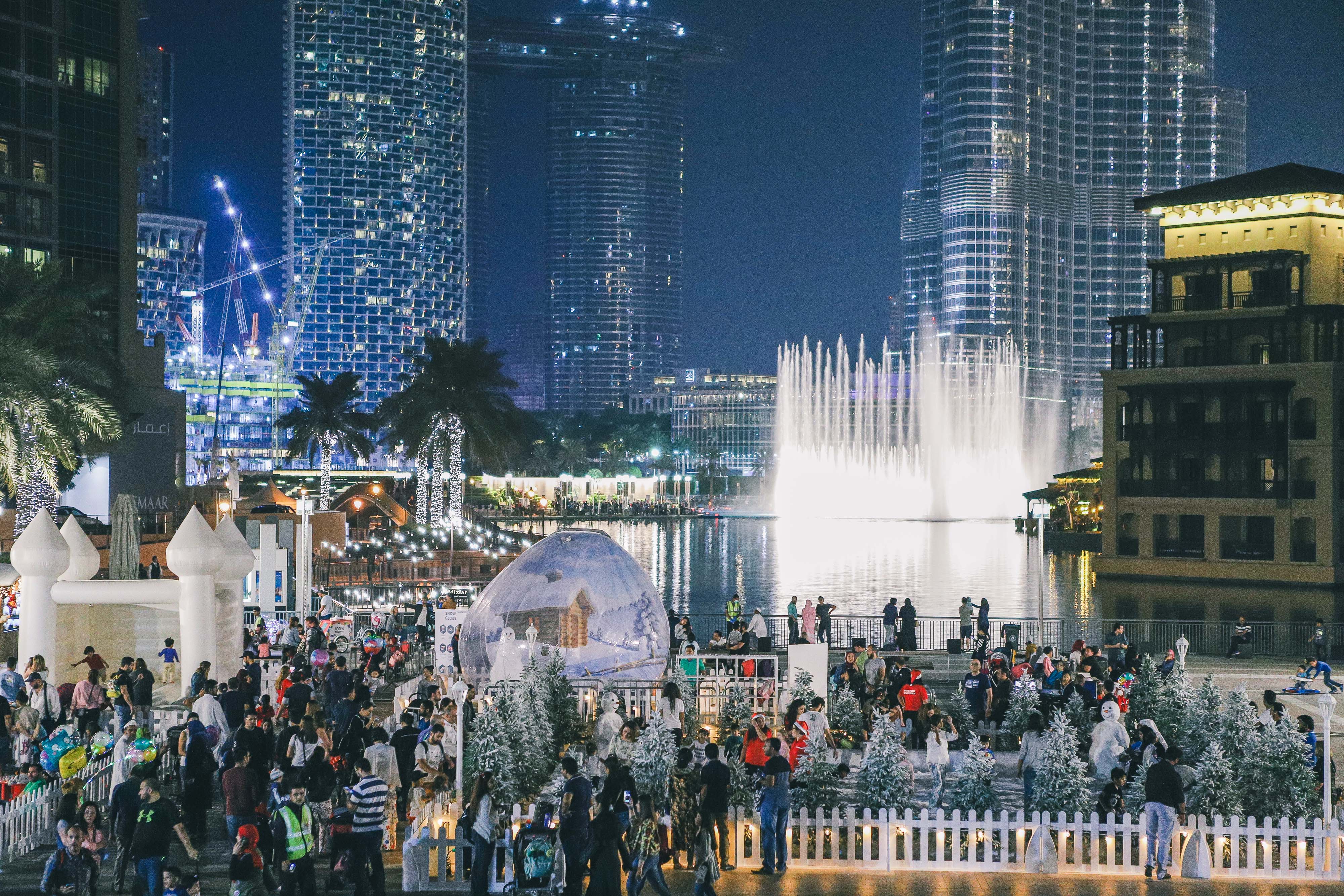 الحديقة الثلجية في وسط مدينة دبي