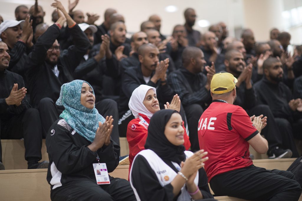 مبادرة حاضرين خلال الأولمبياد الخاص الألعاب العالمية أبوظبي