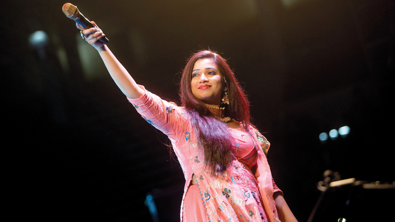 حفل المغنية شريا غوشال في بوليوود باركس دبي
