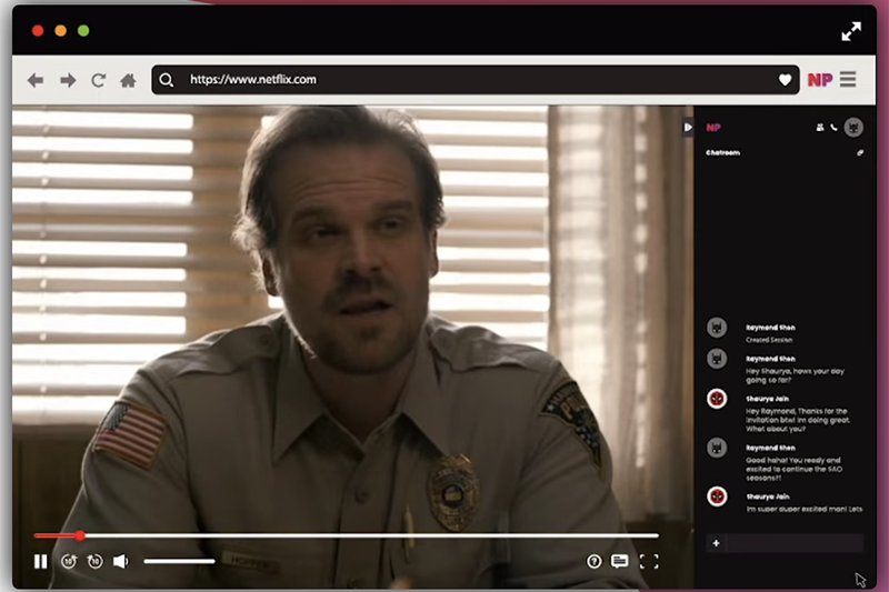 تطبيق Netflix Party