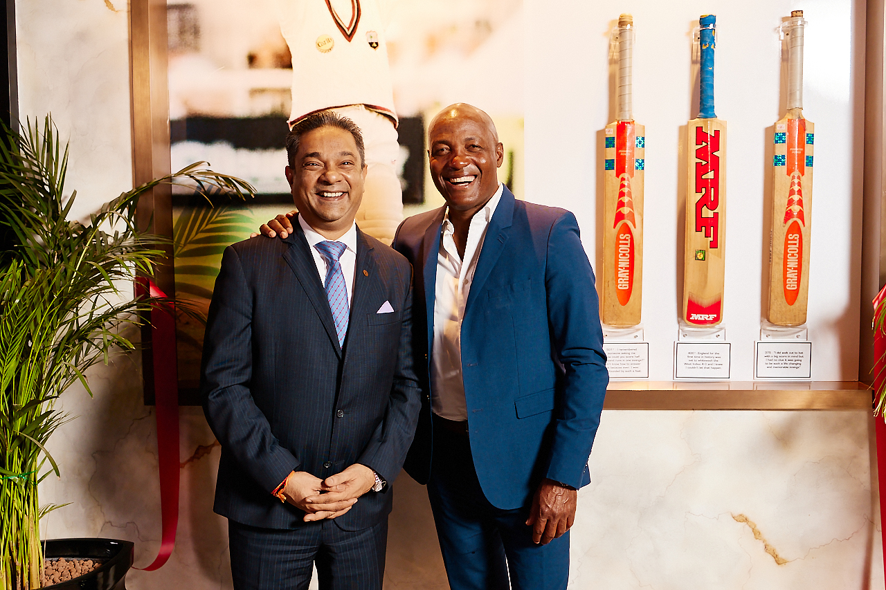 Ranjit Phillipose, Area Director – Middle East and General Manager, Taj Dubai with Brian Lara